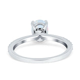 Accent Art Deco Wedding Ring Black Simulated Cubic Zirconia 925 Sterling Silver