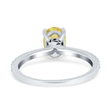Accent Art Deco Wedding Ring Black Simulated Cubic Zirconia 925 Sterling Silver