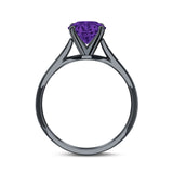 Oval Cut Simulated Cubic Zirconia Cathedral Wedding Ring 925 Sterling Silver Center Stone-(8mmx6mm)