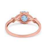 Oval Filigree Infinity Engagement Ring Simulated Cubic Zirconia 925 Sterling Silver