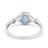 Oval Filigree Infinity Engagement Ring Simulated Cubic Zirconia 925 Sterling Silver