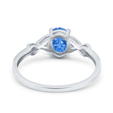 Oval Filigree Infinity Engagement Ring Simulated Cubic Zirconia 925 Sterling Silver