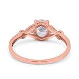 Oval Filigree Infinity Engagement Ring Simulated Cubic Zirconia 925 Sterling Silver
