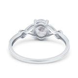 Oval Filigree Infinity Engagement Ring Simulated Cubic Zirconia 925 Sterling Silver