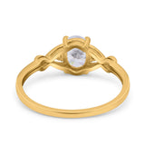 Oval Filigree Infinity Engagement Ring Simulated Cubic Zirconia 925 Sterling Silver