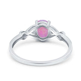 Oval Filigree Infinity Engagement Ring Simulated Cubic Zirconia 925 Sterling Silver