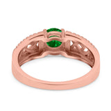 Split Celtic Engagement Ring Round Simulated Cubic Zirconia 925 Sterling Silver