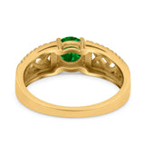 Split Celtic Engagement Ring Round Simulated Cubic Zirconia 925 Sterling Silver