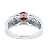 Split Celtic Engagement Ring Round Simulated Cubic Zirconia 925 Sterling Silver