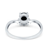 Art Deco V Chevron Engagement Ring Round Simulated Cubic Zirconia 925 Sterling Silver