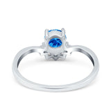 Art Deco V Chevron Engagement Ring Round Simulated Cubic Zirconia 925 Sterling Silver