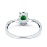 Art Deco V Chevron Engagement Ring Round Simulated Cubic Zirconia 925 Sterling Silver