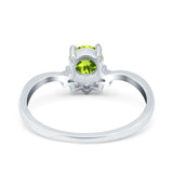 Art Deco V Chevron Engagement Ring Round Simulated Cubic Zirconia 925 Sterling Silver