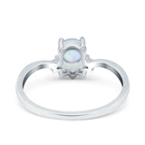 Art Deco V Chevron Engagement Ring Round Simulated Cubic Zirconia 925 Sterling Silver