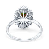 Emerald Cut Vintage Wedding Ring Simulated Cubic Zirconia 925 Sterling Silver