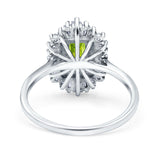 Emerald Cut Vintage Wedding Ring Simulated Cubic Zirconia 925 Sterling Silver