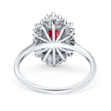 Emerald Cut Vintage Wedding Ring Simulated Cubic Zirconia 925 Sterling Silver