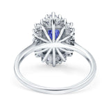 Emerald Cut Vintage Wedding Ring Simulated Cubic Zirconia 925 Sterling Silver