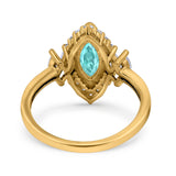 Marquise Vintage Wedding Ring Simulated Cubic Zirconia 925 Sterling Silver