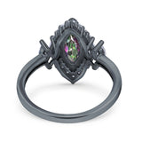 Marquise Vintage Wedding Ring Simulated Cubic Zirconia 925 Sterling Silver