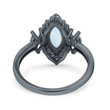 Marquise Vintage Wedding Ring Simulated Cubic Zirconia 925 Sterling Silver