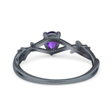 Infinity Pear Vintage Wedding Ring Simulated Cubic Zirconia 925 Sterling Silver