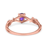 Infinity Pear Vintage Wedding Ring Simulated Cubic Zirconia 925 Sterling Silver