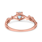 Infinity Pear Vintage Wedding Ring Simulated Cubic Zirconia 925 Sterling Silver