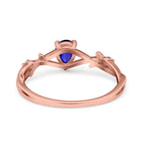 Infinity Pear Vintage Wedding Ring Simulated Cubic Zirconia 925 Sterling Silver