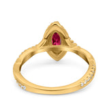 Infinity Twist Marquise Vintage Wedding Ring Simulated Cubic Zirconia 925 Sterling Silver