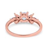 Marquise Wedding Ring Ruby Simulated Cubic Zirconia 925 Sterling Silver