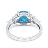 Cushion Cut Marquise Art Deco Wedding Ring Round Simulated Cubic Zirconia 925 Sterling Silver