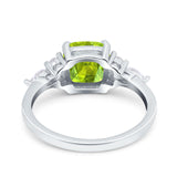 Cushion Cut Marquise Art Deco Wedding Ring Round Simulated Cubic Zirconia 925 Sterling Silver