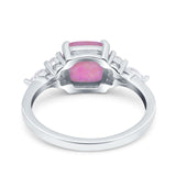 Cushion Cut Marquise Art Deco Wedding Ring Round Simulated Cubic Zirconia 925 Sterling Silver