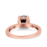 Art Deco Wedding Engagement Bridal Ring Half Eternity Round Simulated Cubic Zirconia 925 Sterling Silver