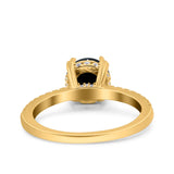 Art Deco Wedding Engagement Bridal Ring Half Eternity Round Simulated Cubic Zirconia 925 Sterling Silver