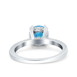 Art Deco Wedding Engagement Bridal Ring Half Eternity Round Simulated Cubic Zirconia 925 Sterling Silver