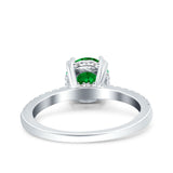 Art Deco Wedding Engagement Bridal Ring Half Eternity Round Simulated Cubic Zirconia 925 Sterling Silver