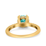 Art Deco Wedding Engagement Bridal Ring Half Eternity Round Simulated Cubic Zirconia 925 Sterling Silver