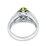 Art Deco Oval Engagement Ring Black Simulated Cubic Zirconia 925 Sterling Silver