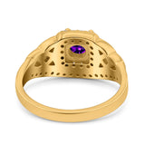 Celtic Art Deco Wedding Bridal Engagement Ring Simulated Cubic Zirconia 925 Sterling Silver