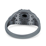 Celtic Art Deco Wedding Bridal Engagement Ring Simulated Cubic Zirconia 925 Sterling Silver