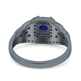 Celtic Art Deco Wedding Bridal Engagement Ring Simulated Cubic Zirconia 925 Sterling Silver