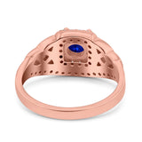 Celtic Art Deco Wedding Bridal Engagement Ring Simulated Cubic Zirconia 925 Sterling Silver