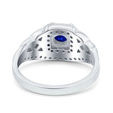 Celtic Art Deco Wedding Bridal Engagement Ring Simulated Cubic Zirconia 925 Sterling Silver