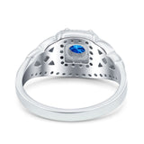 Celtic Art Deco Wedding Bridal Engagement Ring Simulated Cubic Zirconia 925 Sterling Silver