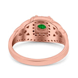 Celtic Art Deco Wedding Bridal Engagement Ring Simulated Cubic Zirconia 925 Sterling Silver