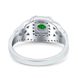 Celtic Art Deco Wedding Bridal Engagement Ring Simulated Cubic Zirconia 925 Sterling Silver