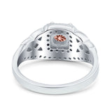 Celtic Art Deco Wedding Bridal Engagement Ring Simulated Cubic Zirconia 925 Sterling Silver