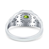 Celtic Art Deco Wedding Bridal Engagement Ring Simulated Cubic Zirconia 925 Sterling Silver